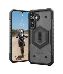 Urban Armor Gear UAG Galaxy S23 Ultra Case, Pathfinder Clear Rugged Featherlight Shockproof Protective Case/Cover Designed for Galaxy S23 Ultra 5G (6.8-inch) 2024, Magnetic Charging Compatible - Ash