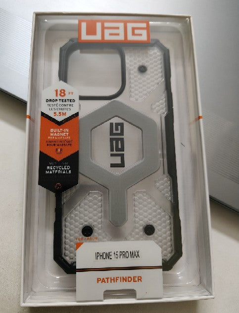 Urban Armor Gear UAG iPhone 13 Case, Pathfinder Mag-Safe Compatible, Slim Fit Rugged Protective Case/Cover Designed for iPhone 13 (6.1-Inch) (2023) (Military Drop Tested) - Ice