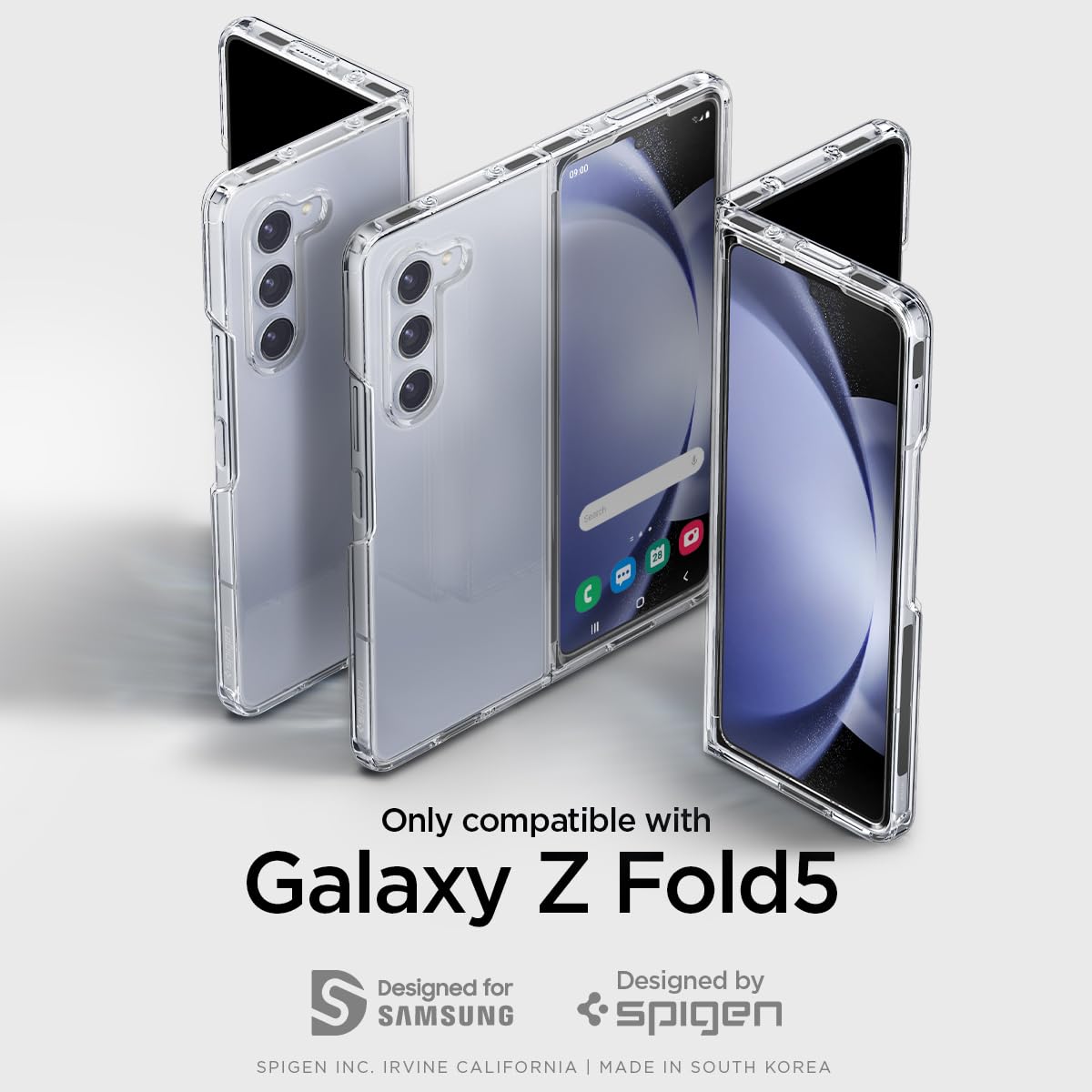 Spigen Thin Fit Pro Back Cover Case Compatible with Galaxy Z Fold 6 (TPU + Poly Carbonate | Crystal Clear)