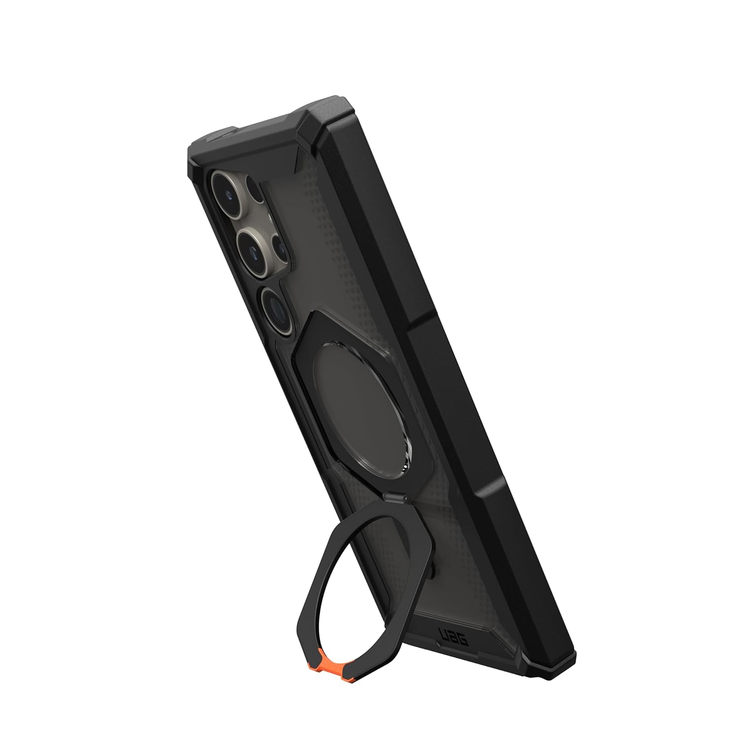 Urban Armor Gear UAG Galaxy S24 Ultra Case, Plasma XTE Rugged Featherlight Shockproof Protective Case/Cover Designed for Galaxy S24 Ultra (6.8-inch) 2024, Magnetic Charging Compatible -Black/Orange