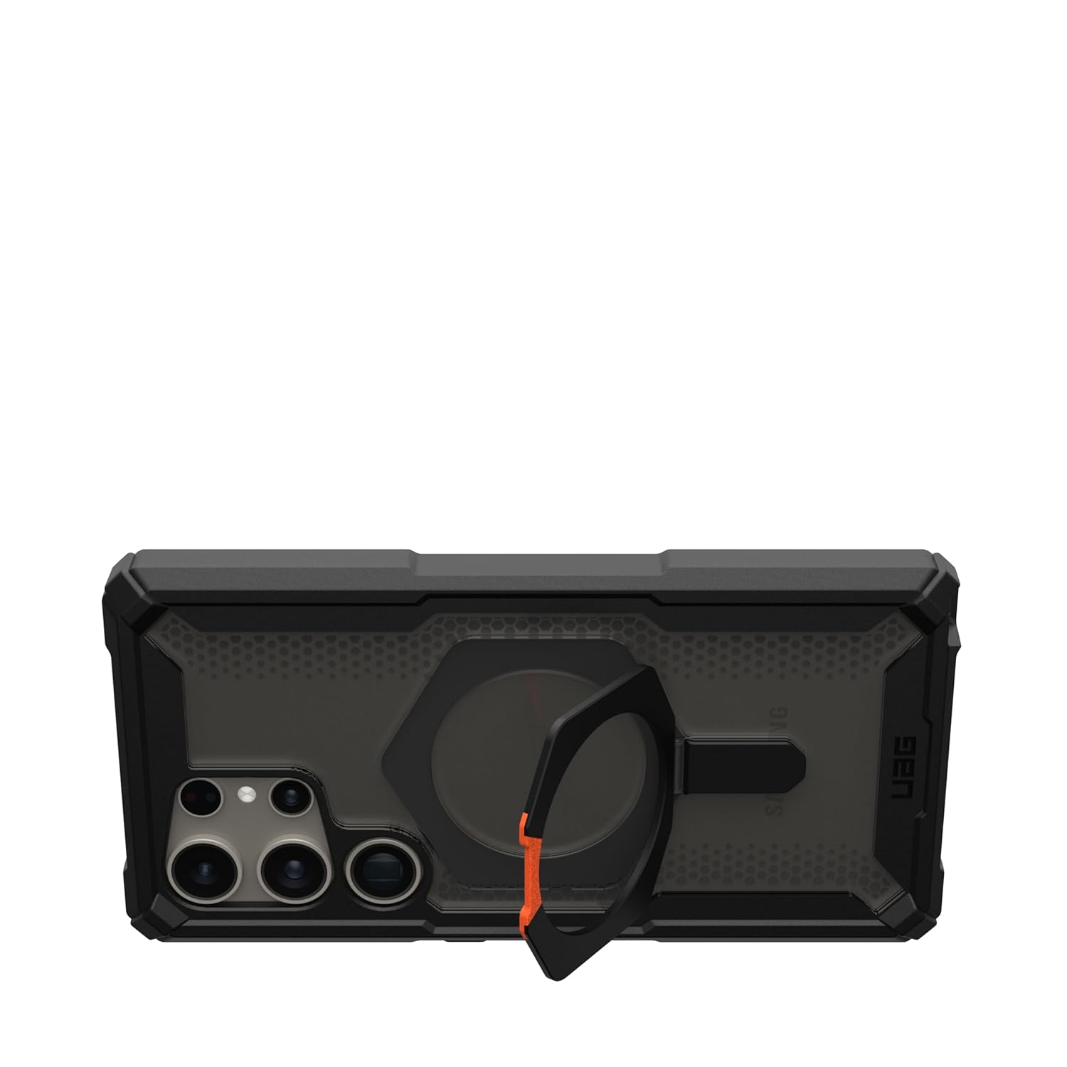 Urban Armor Gear UAG Galaxy S24 Ultra Case, Plasma XTE Rugged Featherlight Shockproof Protective Case/Cover Designed for Galaxy S24 Ultra (6.8-inch) 2024, Magnetic Charging Compatible -White/Orange