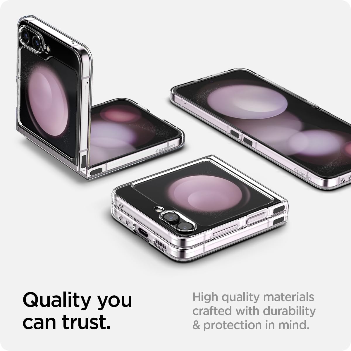 Spigen Air Skin Back Cover Case Compatible with Galaxy Z Flip 5 (Poly Carbonate | Crystal Clear)