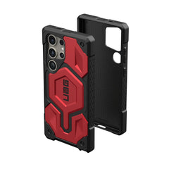 Urban Armor Gear Thermoplastic Polyurethane Monarch Pro Rugged Heavy Duty Shockproof Protective Case/Cover Designed For Galaxy S25 Ultra 5G (6.8-Inch) UAG Case 2023,Magnetic Charging Compatible - Red