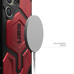 Urban Armor Gear Thermoplastic Polyurethane Monarch Pro Rugged Heavy Duty Shockproof Protective Case/Cover Designed For Galaxy S25 Ultra 5G (6.8-Inch) UAG Case 2023,Magnetic Charging Compatible - Red