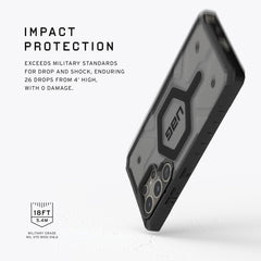 Urban Armor Gear TPU Galaxy S24 Ultra Case,Pathfinder Clear Rugged Featherlight Shockproof Protective Case/Cover Designed For Galaxy S24 Ultra 5G (6.8-Inch) UAG Case 2024,Magnetic Charging Compatible- Ash