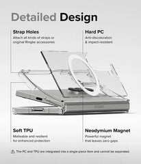Spigen Ultra Hybrid One Tap Metal Ring MagFit Back Cover Case Compatible with Galaxy Z Fold 5  (TPU + Poly Carbonate | White)