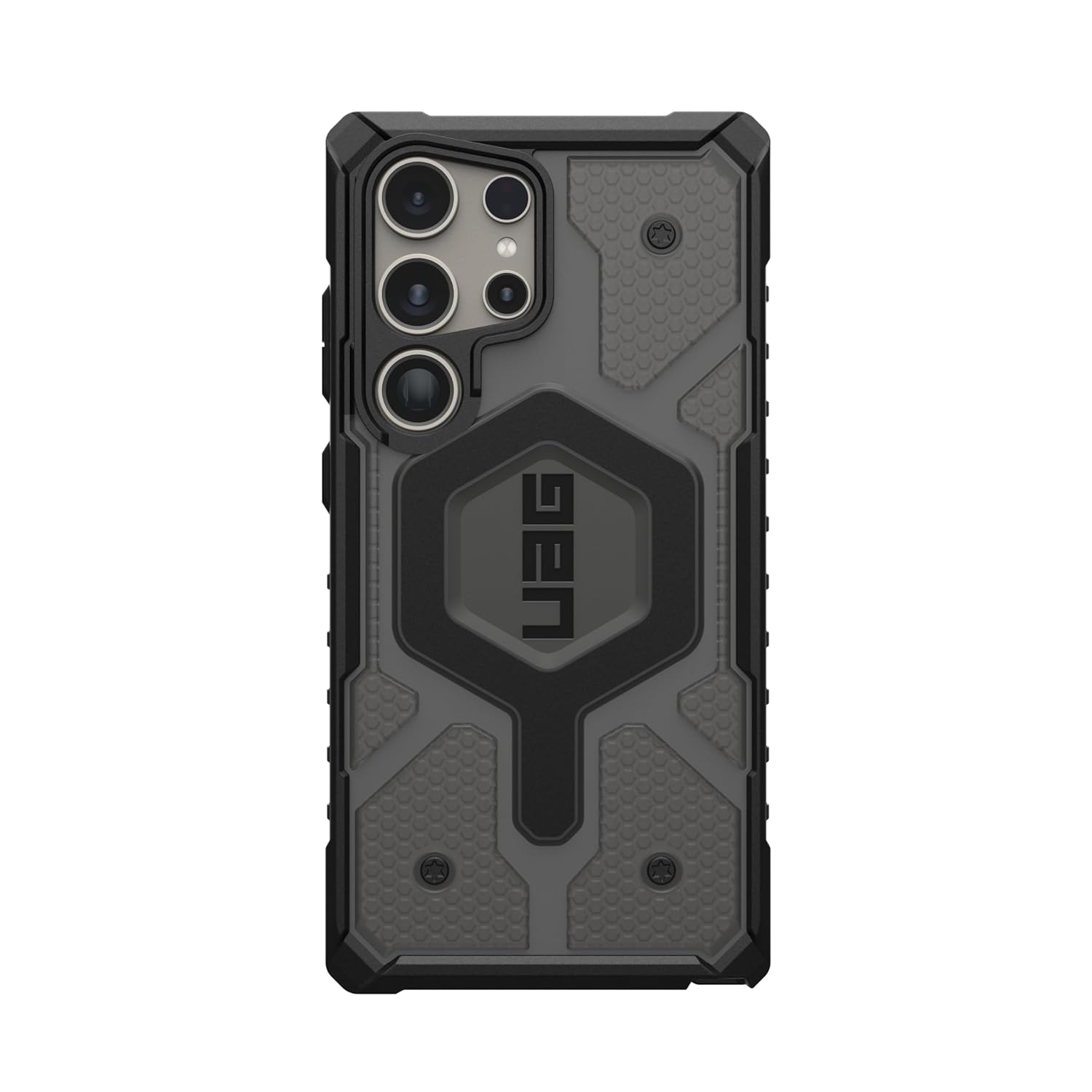 Urban Armor Gear UAG Galaxy S24 Ultra Case, Plasma Clear Rugged Featherlight Shockproof Protective Case/Cover Designed for Galaxy S24 Ultra 5G (6.8-inch) 2024, Magnetic Charging Compatible - Ash