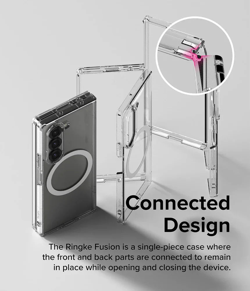 Spigen Ultra Hybrid One Tap Metal Ring MagFit Back Cover Case Compatible with Galaxy Z Fold 5  (TPU + Poly Carbonate | White)