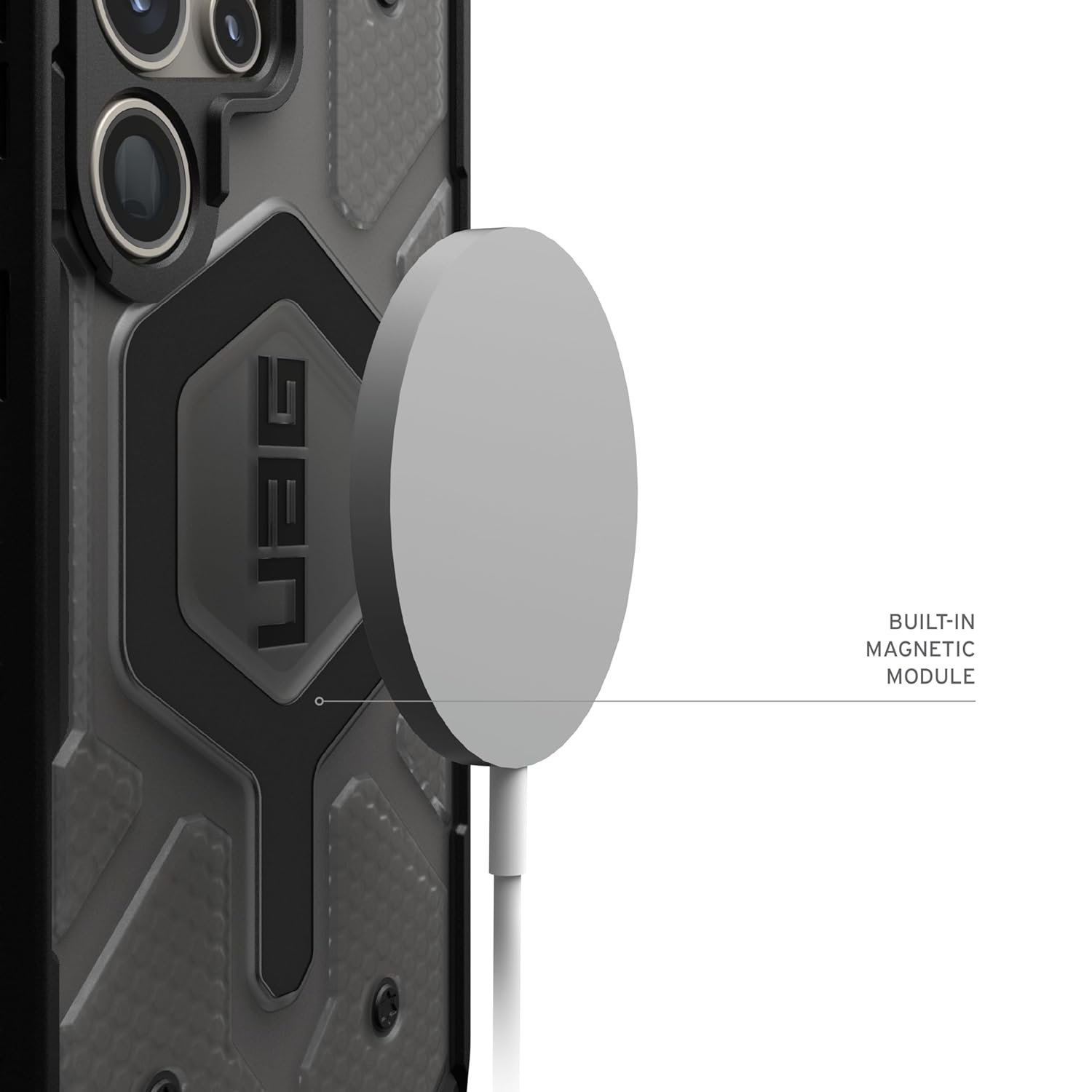 Urban Armor Gear TPU Galaxy S24 Ultra Case,Pathfinder Clear Rugged Featherlight Shockproof Protective Case/Cover Designed For Galaxy S24 Ultra 5G (6.8-Inch) UAG Case 2024,Magnetic Charging Compatible- Ash