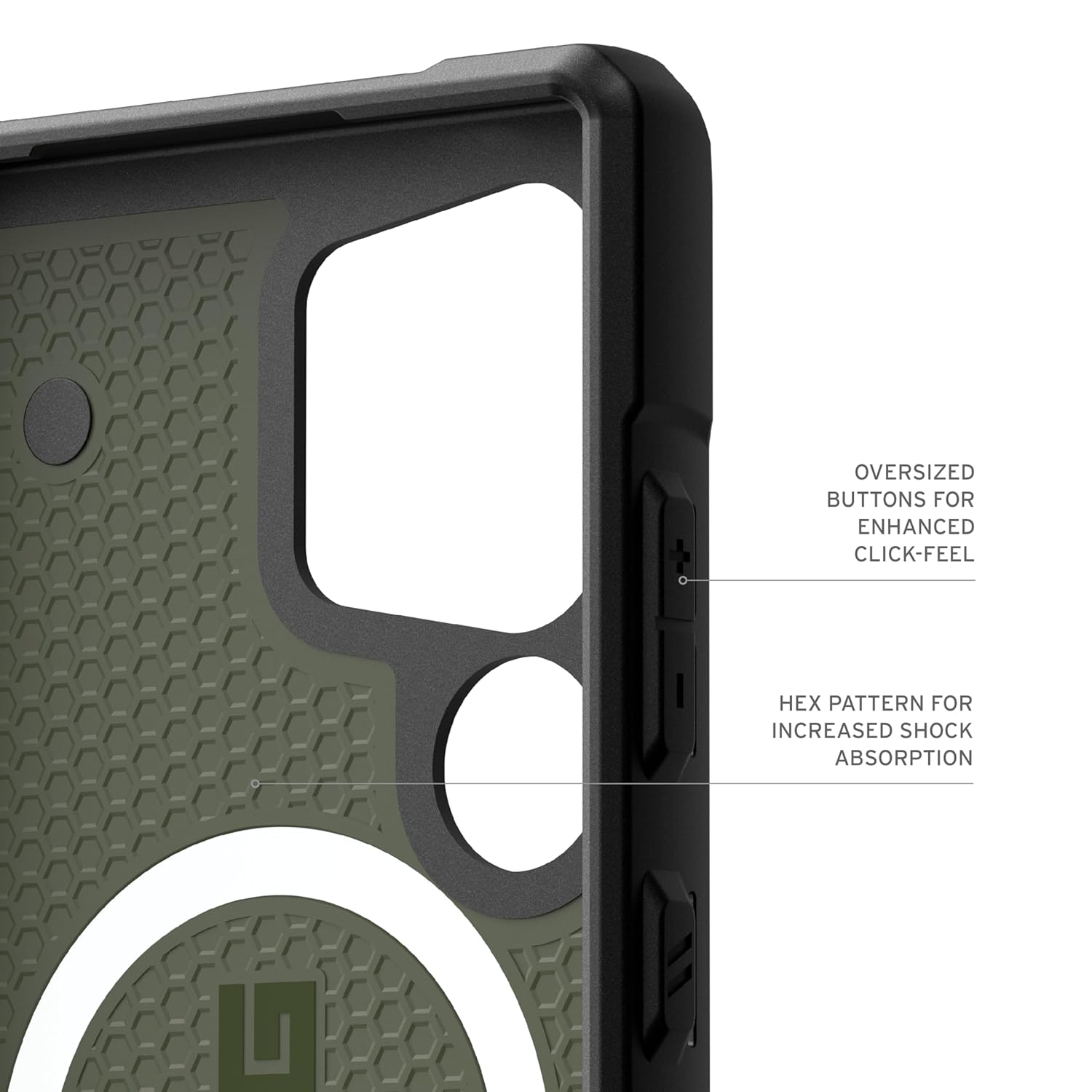 Urban Armor Gear Thermoplastic Polyurethane Pathfinder Rugged Featherlight Shockproof Protective Case/Cover Designed For Galaxy S23 Ultra 5G (6.8-Inch) UAG Case 2024,Magnetic Charging Compatible - Green