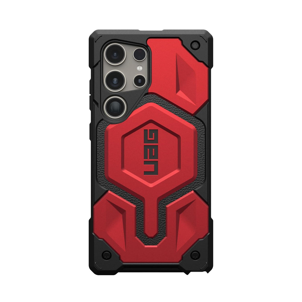 Urban Armor Gear Thermoplastic Polyurethane Monarch Pro Rugged Heavy Duty Shockproof Protective Case/Cover Designed For Galaxy S25 Ultra 5G (6.8-Inch) UAG Case 2023,Magnetic Charging Compatible - Red
