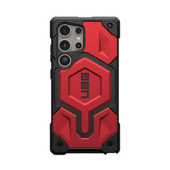Urban Armor Gear Thermoplastic Polyurethane Monarch Pro Rugged Heavy Duty Shockproof Protective Case/Cover Designed For Galaxy S25 Ultra 5G (6.8-Inch) UAG Case 2023,Magnetic Charging Compatible - Red