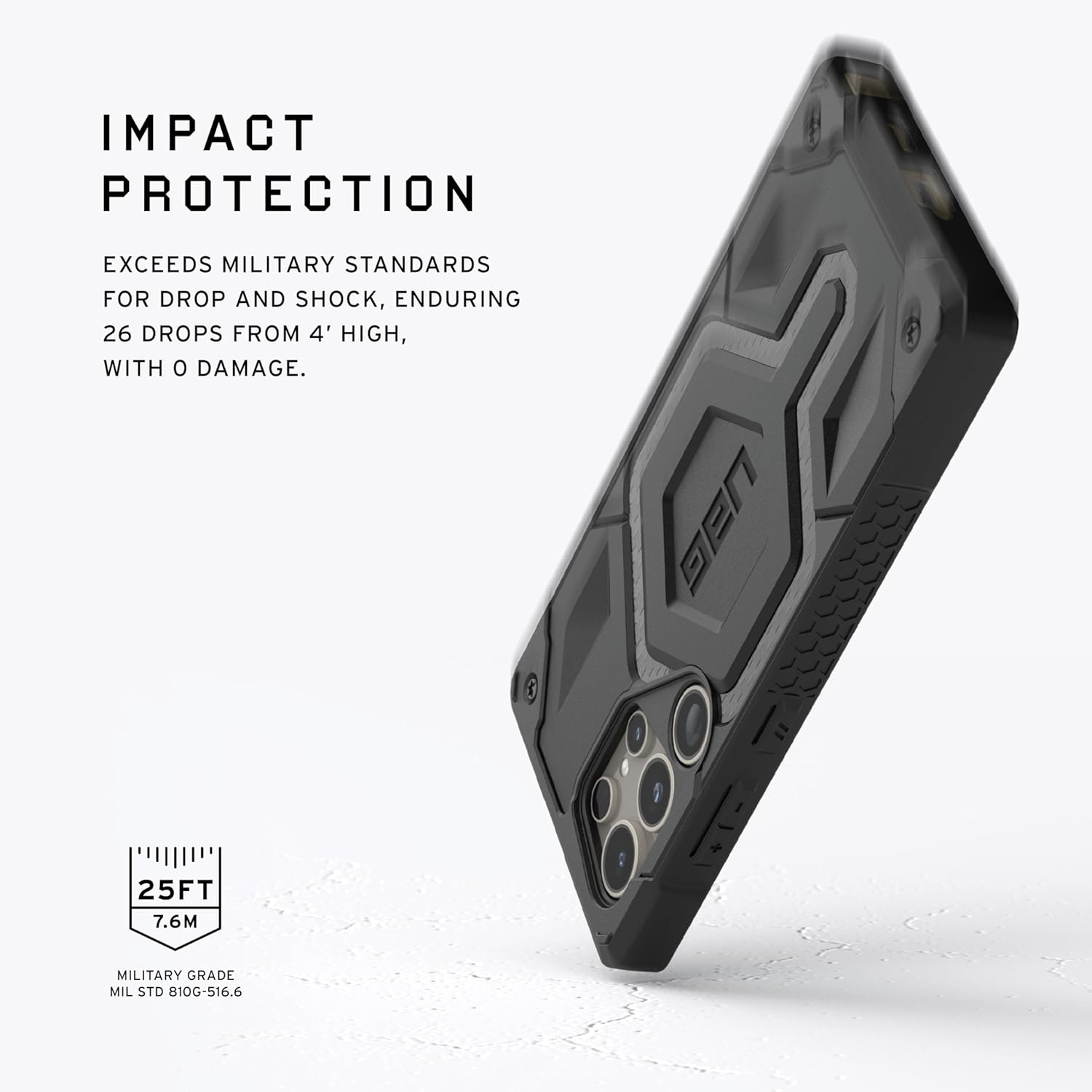 Urban Armor Gear Thermoplastic Polyurethane Monarch Pro Rugged Heavy Duty Shockproof Protective Case/Cover Designed For Galaxy S24 Ultra 5G (6.8-Inch) UAG Case 2023,Magnetic Charging Compatible - Grey
