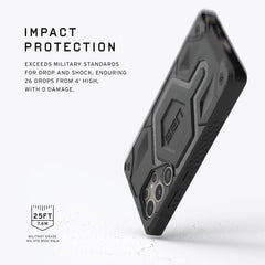 Urban Armor Gear Thermoplastic Polyurethane Monarch Pro Rugged Heavy Duty Shockproof Protective Case/Cover Designed For Galaxy S24 Ultra 5G (6.8-Inch) UAG Case 2023,Magnetic Charging Compatible - Grey