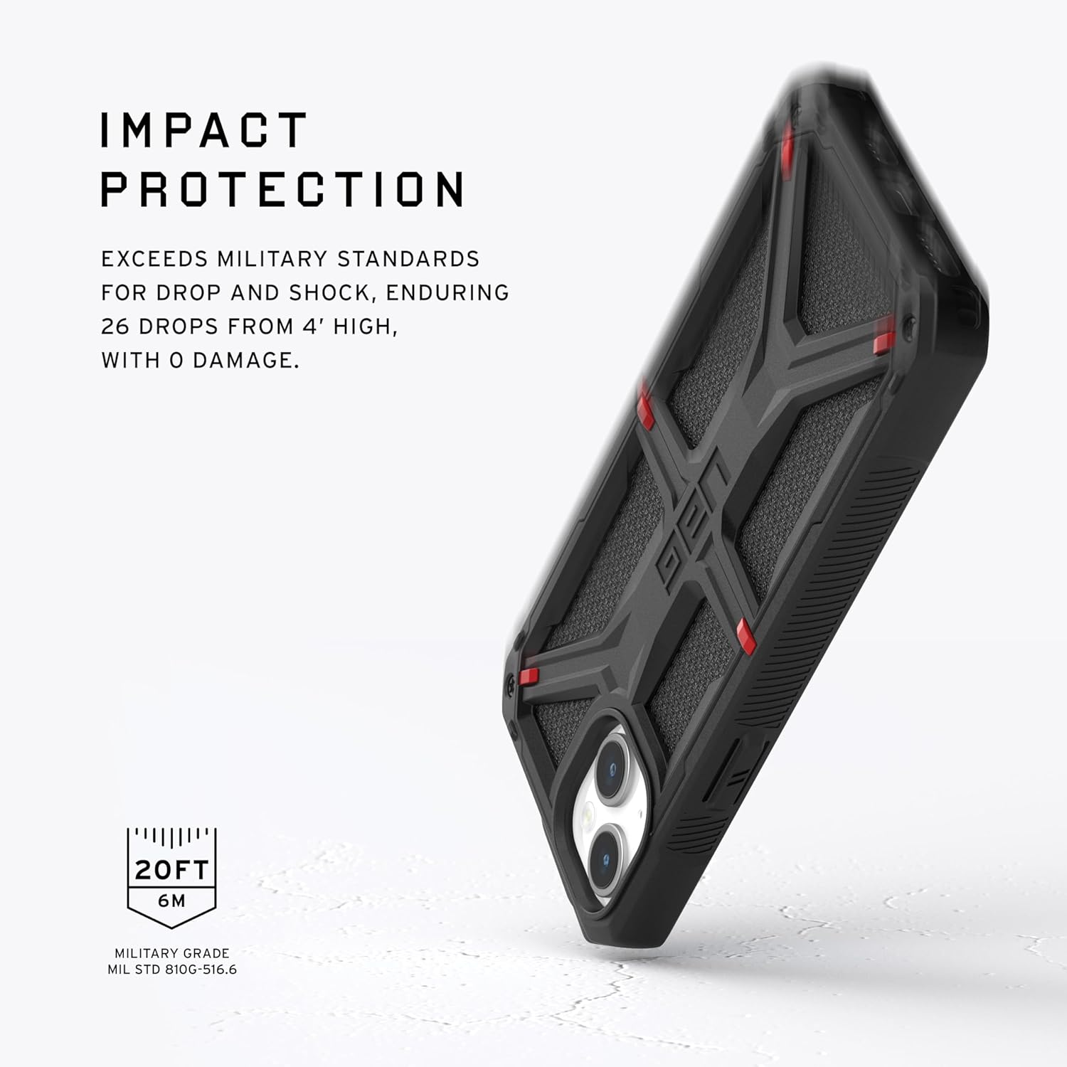 iPhone 14 Armor Cover | Original Urban Armor Kevlar Slim Fit Rugged Protective Case/Cover Designed For Apple iPhone 14 UAG Kevlar Black