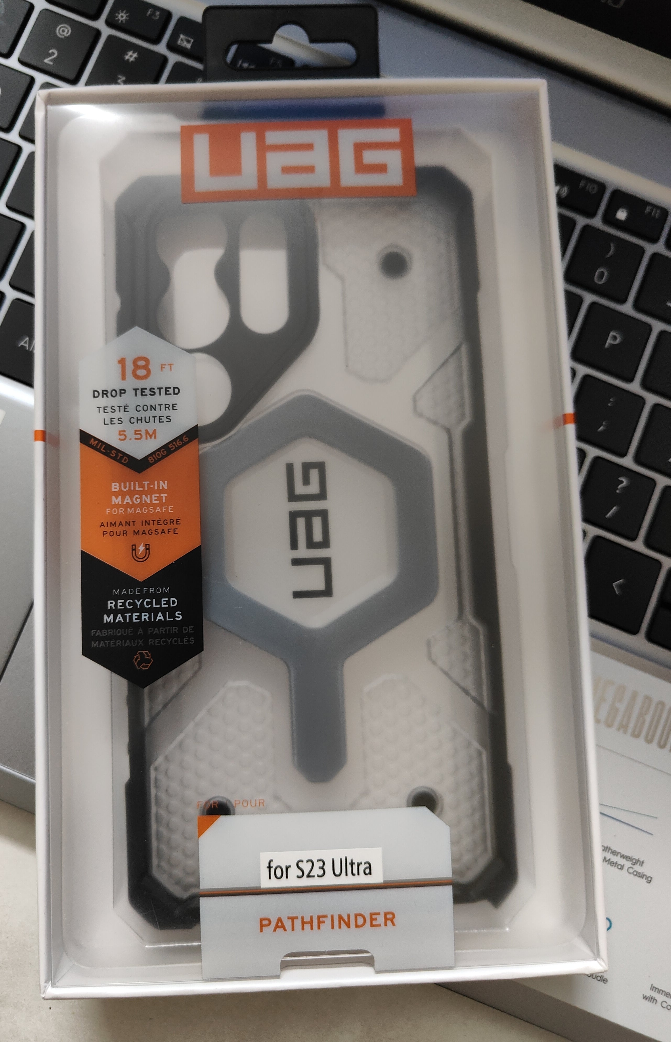 Urban Armor Gear UAG Galaxy S23 UAG Case, Pathfinder Clear Rugged Featherlight Shockproof Protective Case/Cover Designed for Galaxy S23  5G (6.1-inch) 2024, Magnetic Charging Compatible - Ice