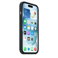 iPhone 15 Silicone Cover with Mag-Safe Apple Original Silicone Case with Mag-Safe For Apple iPhone 15 with Mag-Safe Black
