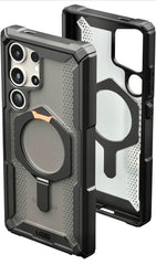Urban Armor Gear UAG Galaxy S24 Ultra Case, Plasma XTE Rugged Featherlight Shockproof Protective Case/Cover Designed for Galaxy S24 Ultra (6.8-inch) 2024, Magnetic Charging Compatible -White/Orange