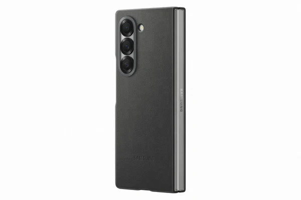 Samsung Galaxy Z Fold 6 Leather Phone Case, Snug Fit, Soft Inside, Protective Cover, Grey