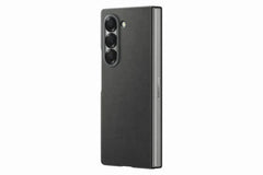 Samsung Galaxy Z Fold 6 Leather Phone Case, Snug Fit, Soft Inside, Protective Cover, Grey