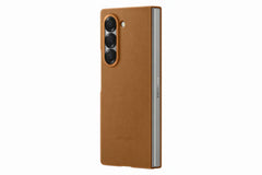 Samsung Galaxy Z Fold 5 Leather Phone Case, Snug Fit, Soft Inside, Protective Cover, Brown